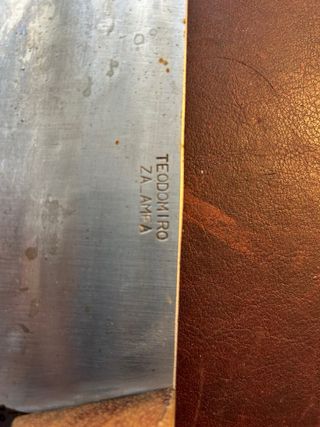 Cuchillo de cocina artesanal TEODOMIRO ZALAMEA