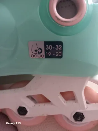 Patines en línea Oxelo color menta y rosa