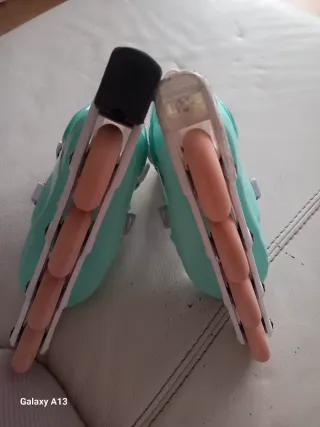 Patines en línea Oxelo color menta y rosa