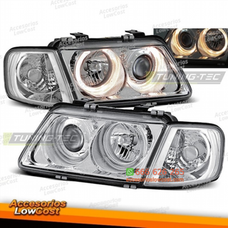 FAROS OJOS DE ÁNGEL CROMADOS se adapta a AUDI A3