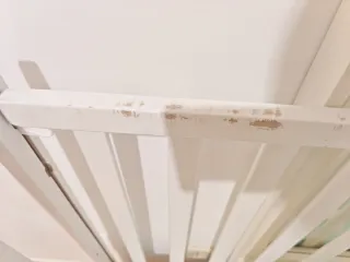 Cuna de bebé blanca 60x120 Con colchón antiasfixia