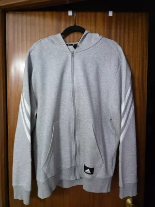 Chaqueta con capucha Adidas gris hombre