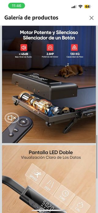 Cinta de Correr Plegable TOPUTURE 4 en 1. Sin exrr