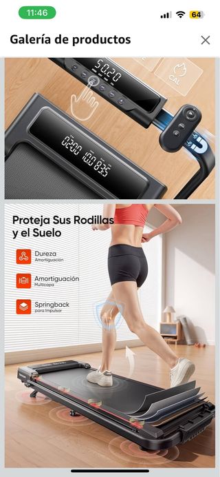 Cinta de Correr Plegable TOPUTURE 4 en 1. Sin exrr