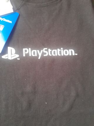 Camiseta PlayStation Negra Manga Larga