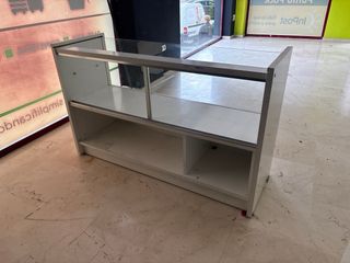 Mostrador Vitrina Cristal y Madera
