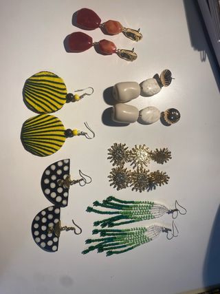 6 Pares de Pendientes Variados