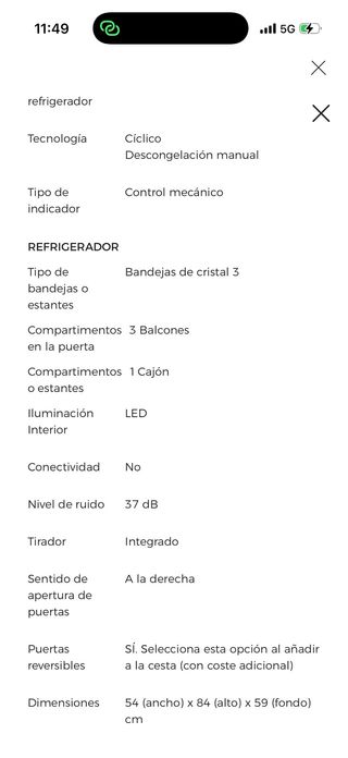 Nevera de mesa Beko TSE1524N