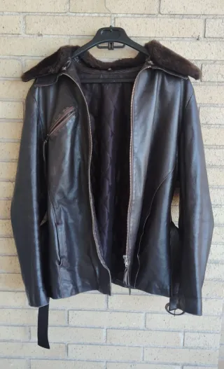 Chaqueta Mujer Marrón Cuello Pelo JUANJO BARCELONA