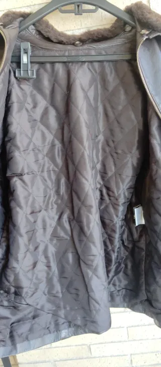 Chaqueta Mujer Marrón Cuello Pelo JUANJO BARCELONA