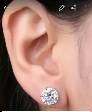 Pendientes Moissanita 2 Quilates