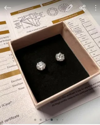 Pendientes Moissanita 2 Quilates