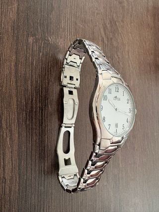 Reloj Lotus 15555 Plata y Blanco Funciona bien.