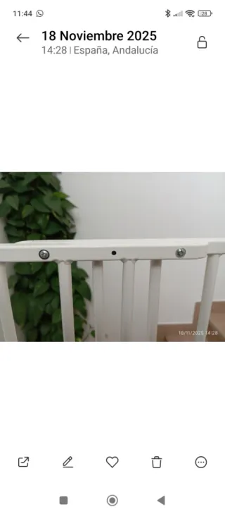 Barandilla de seguridad blanca