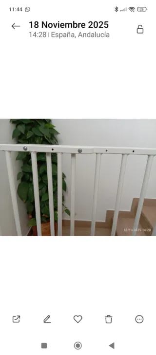 Barandilla de seguridad blanca