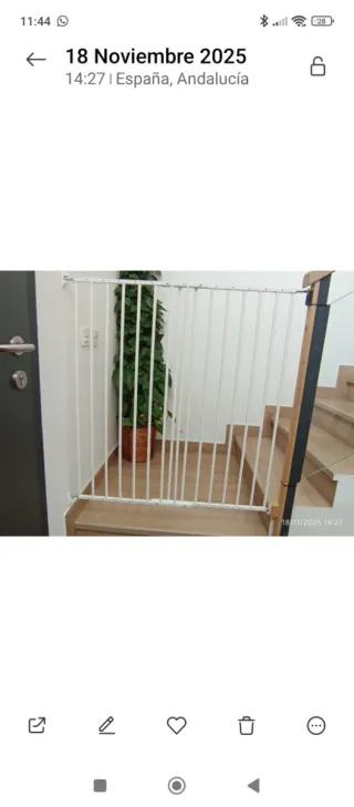 Barandilla de seguridad blanca