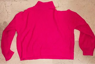 Jersey fucsia cuello alto mujer talla única