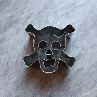 Stampo per biscotti teschio metallo