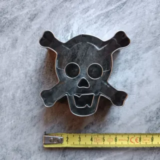 Stampo per biscotti teschio metallo