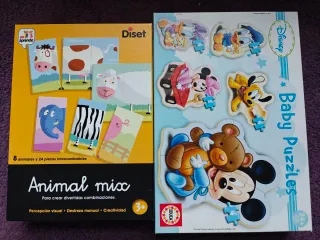 2 Puzzles Infantiles Animales y Disney