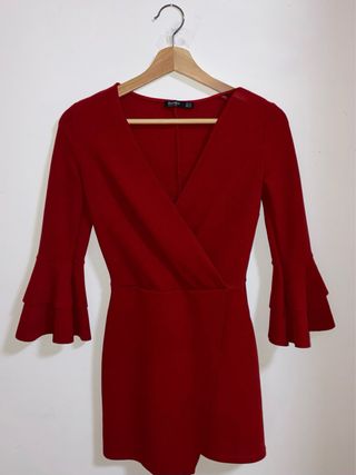Vestido/Mono Rojo Bershka Mujer Talla XS