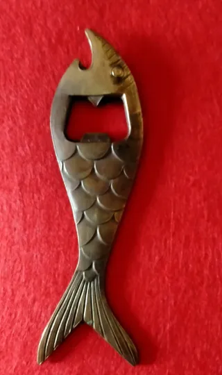 Apribottiglie Pesce Vintage Ottone anni 70