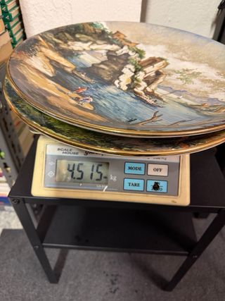 Coppia Piatti Carbet  Ceramica Decorati Paesaggio