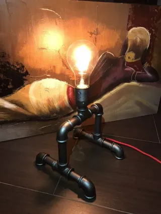 Lampada Steampunk Industriale Tubo Ferro