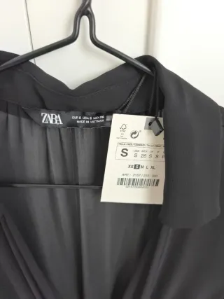 Body Zara Transparente Negro Talla S