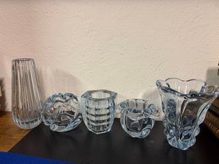 Set 5 Vasi Sambuco Vetro Trasparente