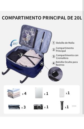 Mochila Cabina Ryanair ECOHUB 40x20x25 Azul