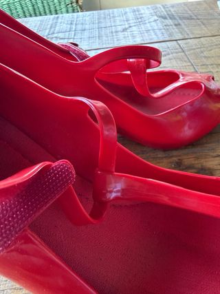 Tacones Jelly Melissa Rojos Talla 41/42