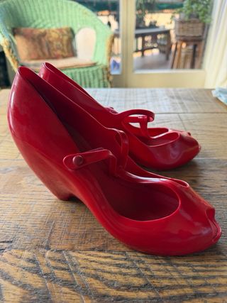 Tacones Jelly Melissa Rojos Talla 41/42
