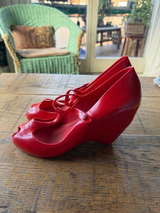 Tacones Jelly Melissa Rojos Talla 41/42