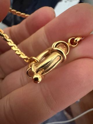 Pulsera baño de oro con cierre de anilla