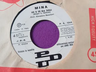 Mina - Io e te da soli / Credi 1970 Juke box