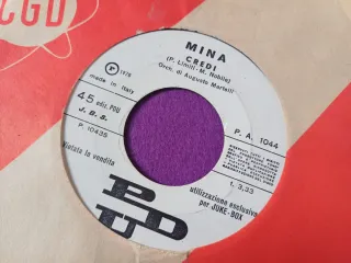 Mina - Io e te da soli / Credi 1970 Juke box
