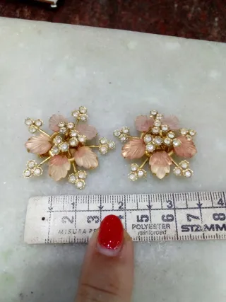 Orecchini fiore oro rosa