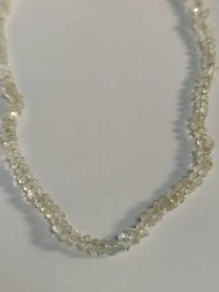 Collana pietre acquamarina sfaccettate