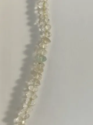 Collana pietre acquamarina sfaccettate