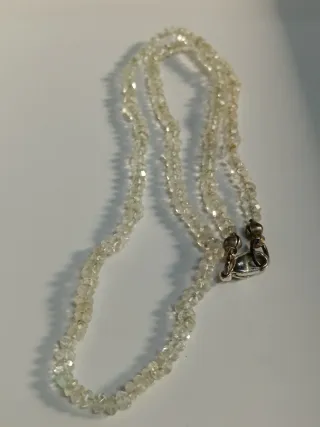 Collana pietre acquamarina sfaccettate