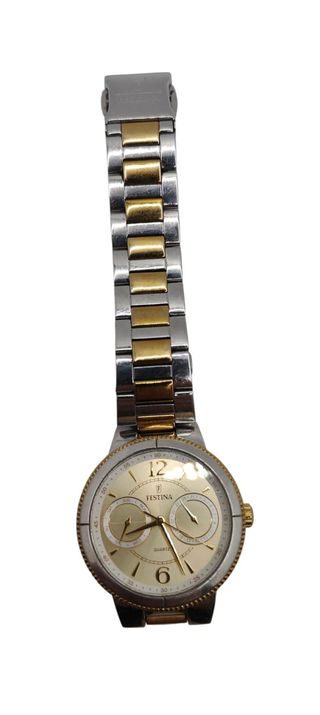 RELOJ PULSERA FESTINA F20207 DORADO Y PLATEADO (CRISTAL ARAÑADO)