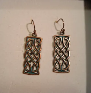 Pendientes Celta Tribal Cobrizo y Azul