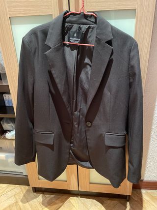 Americana Stradivarius Negra Mujer