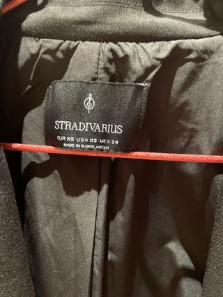 Americana Stradivarius Negra Mujer