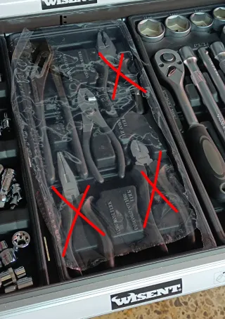 Set de Alicates Wisent en Bandeja