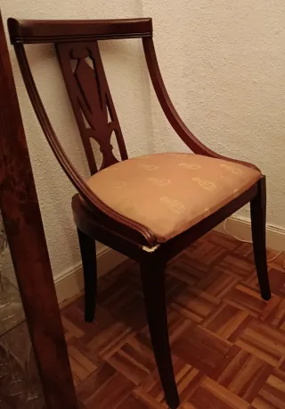 URGE VENTA Mesa de madera caoba con 6 sillas