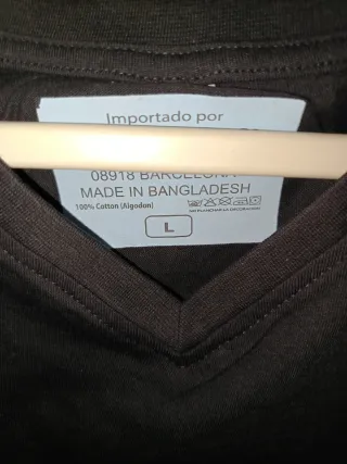 Camiseta Negra Hombre Talla L