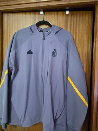Chándal Adidas Hombre Gris y Amarillo sin capucha,