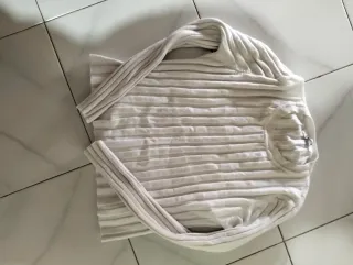 Maglione donna bianco a coste